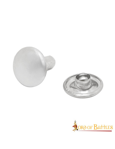 Jeu de 50 boutons médiévaux en acier