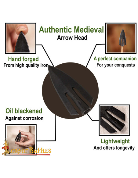 Pointe de flèche médiévale, queue...