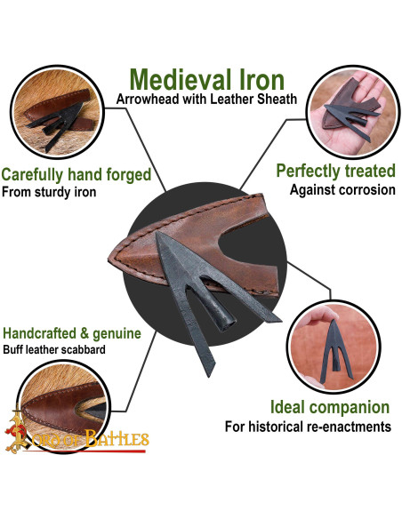 Pointe de flèche médiévale, queue...