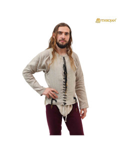 Chemise médiévale sans manches en couleur écrue