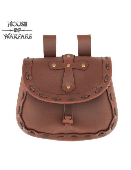 Sac Médiéval Croix Chrétienne en cuir...