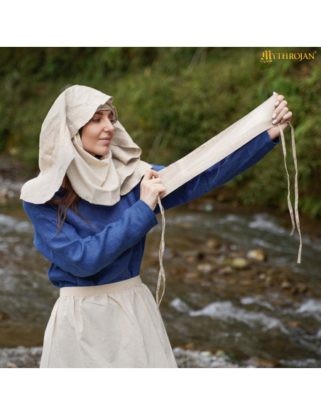 Bandana médiévale dame en écru