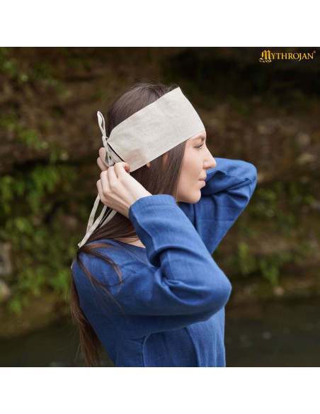 Bandana médiévale dame en écru