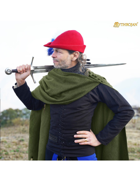 Cape médiévale en laine Bocksten Man....