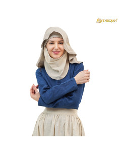 Vélo médiéval demoiselle illuminée en lin, XVe siècle