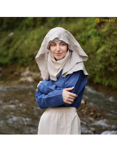 Vélo médiéval demoiselle illuminée en lin, XVe siècle 2