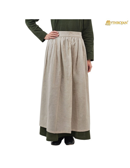 Tablier médiéval de paysanne en lin