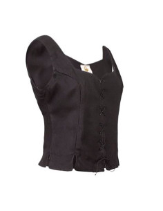 Corselet médiéval femme Tika en coton, noir 2