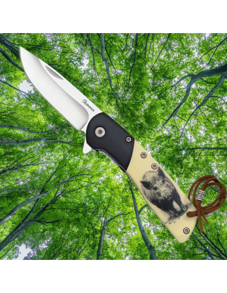 Couteau Jabalí Albainox, bois noir...