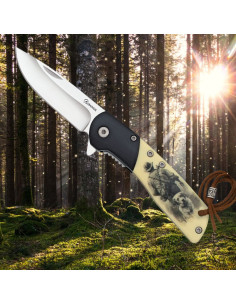 Couteau Cazadores Albainox, bois noir ABS (16,20 cm.)