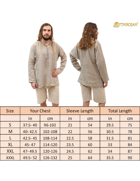 Chemise médiévale homme en lin