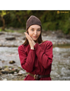 Gorro Viking Birka en laine marron 2