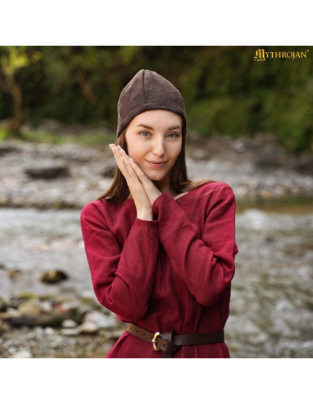 Gorro Viking Birka en laine marron