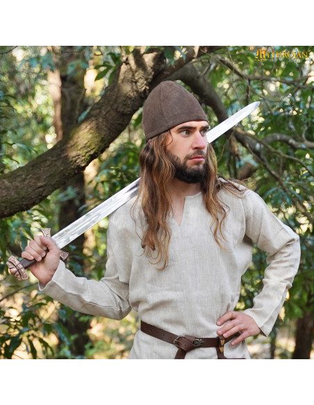 Gorro Viking Birka en laine marron