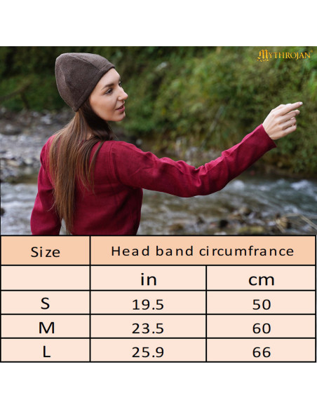 Gorro Viking Birka en laine marron