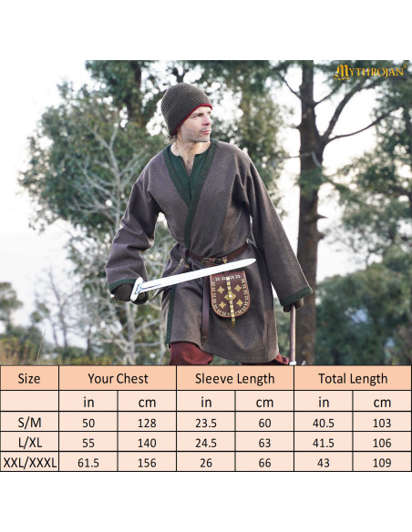 Manteau en laine Viking Klappenrock...