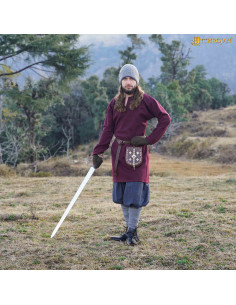 Tunique Viking Erik en laine grenat 2