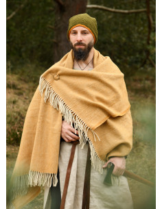 Bonnet en laine au crochet, vert-jaune 2