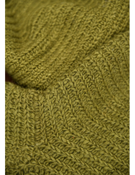 Chaussettes en laine Crochet, vert-jaune