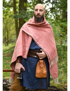 Châle en laine à motif en chevrons de style médiéval,...