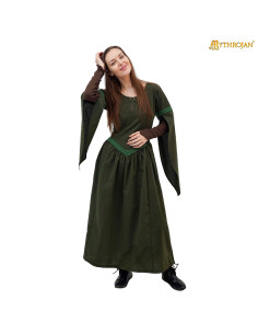 Robe médiévale modèle aventurière, en coton