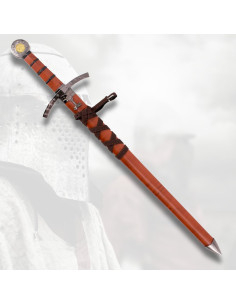 Épée médiévale enfant avec fourreau marron (59,2 cm.) 2