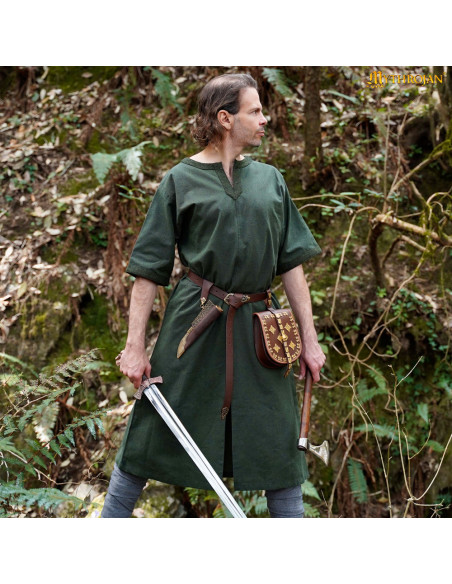 Tunique médiévale en coton pour homme...