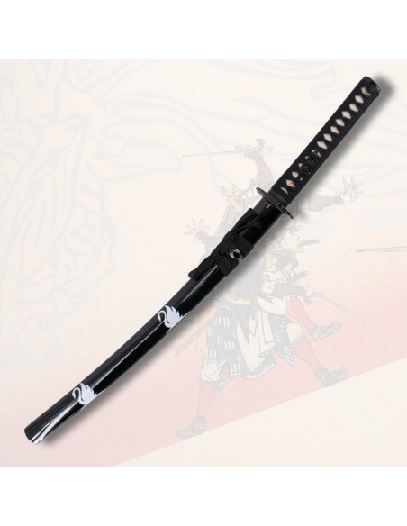 Wakizashi fonctionnel gaine noire...