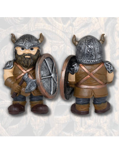 Figurine en résine viking avec hache et bouclier (10,5 cm.)