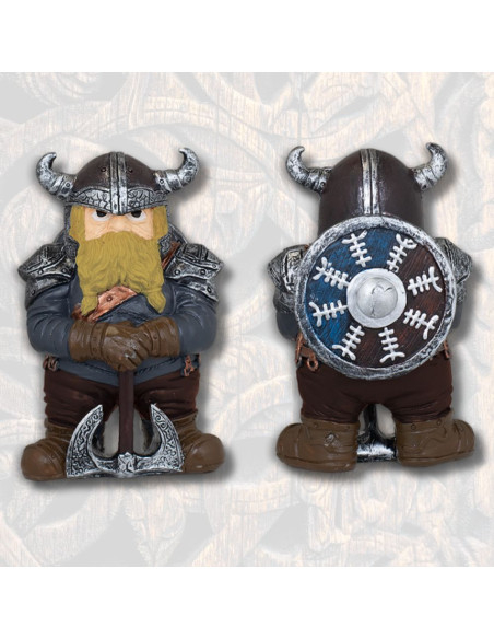 Figure en résine viking hache double...