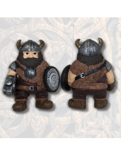 Figure en résine viking marteau avec bouclier (10,5 cm.)