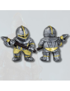 Figurine en résine guerrier médiéval avec lance (10,5 cm.)
