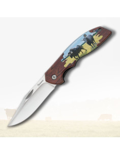 Couteau décoré Albainox ABS Taureau 3D (21,4 cm.)
