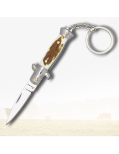 Couteau de poche Albainox imitation corne de cerf (10,4 cm.)