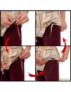 Jambes médiévales en laine modèle Oswald 2
