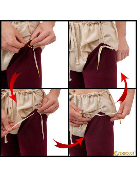 Jambes médiévales en laine modèle Oswald