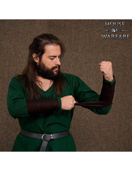 Bracelet viking en laine, couleur marron