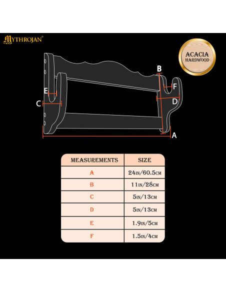 Support mural pour fusils, en bois...