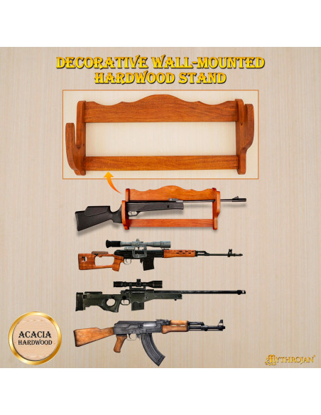 Support mural pour fusils, en bois...