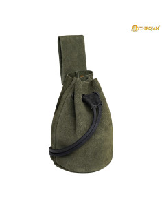 Pochette médiévale pour reconstituteurs - couleur verte