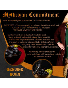 Set de 2 bols médiévaux en corne 2