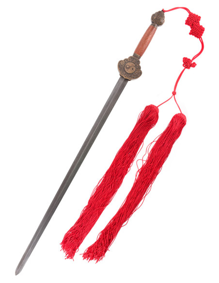 Épée Jian, acier Damas