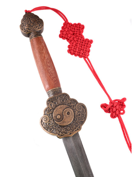 Épée Jian, acier Damas