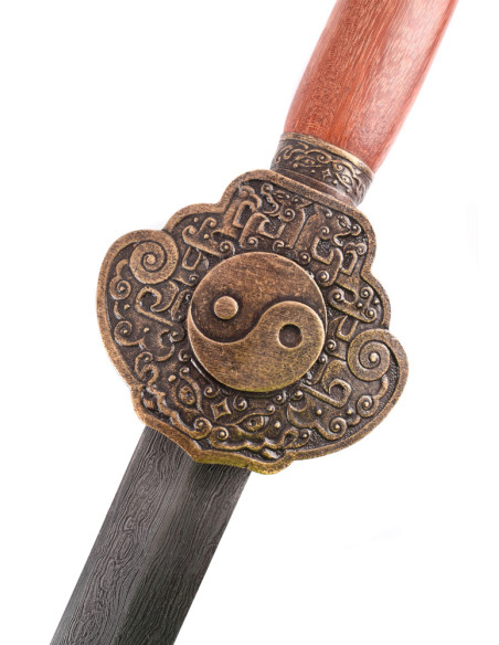 Épée Jian, acier Damas