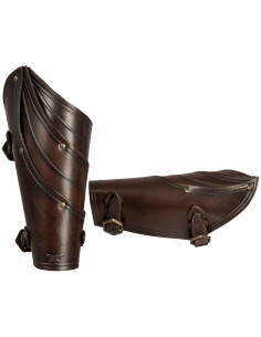 Bracelets médiévaux en cuir modèle Lilith, couleur marron 2