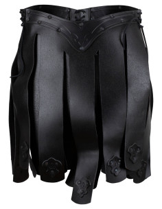 Jupe médiévale en cuir modèle Lilith, couleur noire