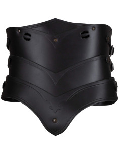 Corset médiéval en cuir modèle Lilith, couleur noire