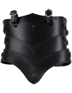 Corset médiéval en cuir modèle Lilith, couleur noire 2