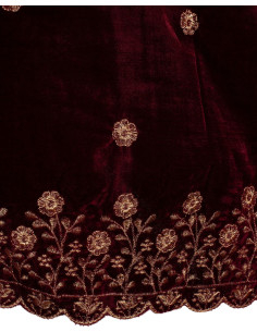 Foulard médiéval décoré modèle Jasmin, couleur marron 2