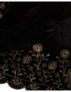 Pañerou médiéval décoré modèle Jasmin, couleur noire 2